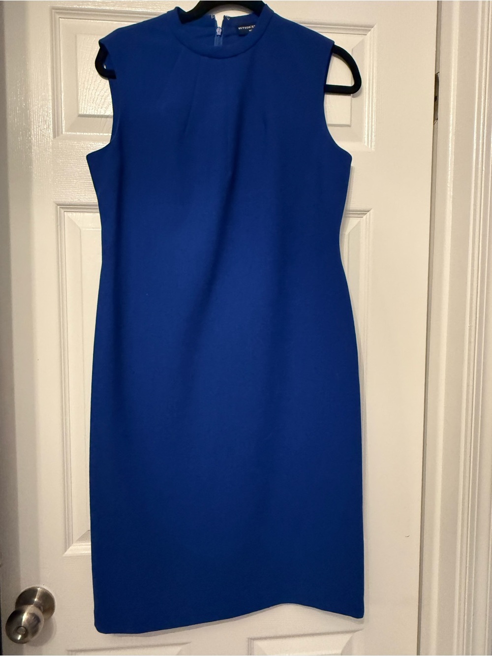 Sutton Studio Sleeveless Cobalt Midi Sheath Dress